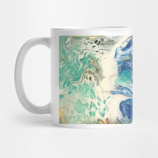 Aqua Blue Ocean Wave Swipe Mug